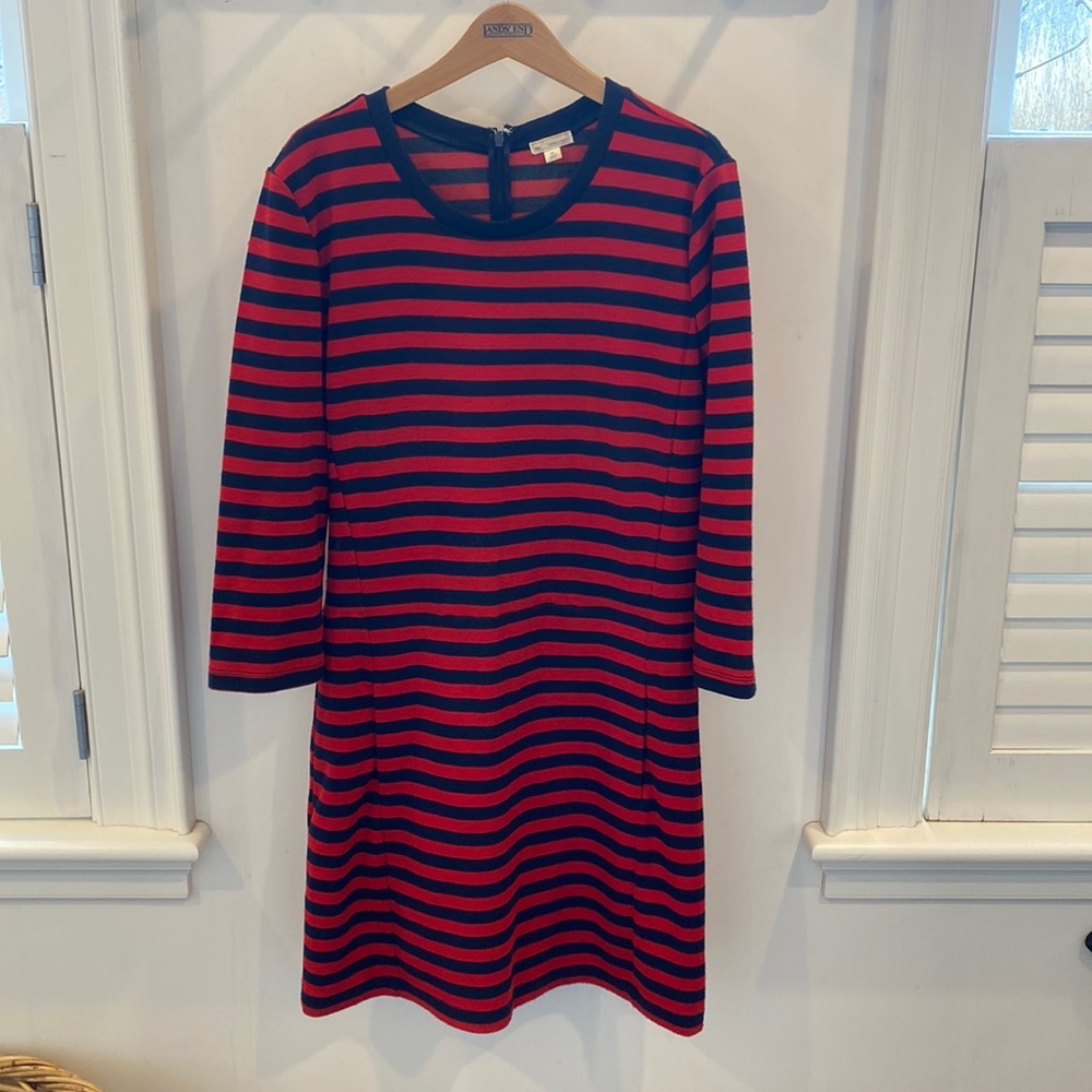 GAP Red and Navy Sweater Shift Dress w Pockets
